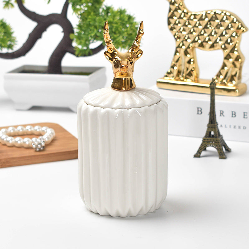 Adorable  Animal Ceramic Jewelry  Jar