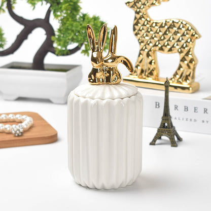 Adorable  Animal Ceramic Jewelry  Jar