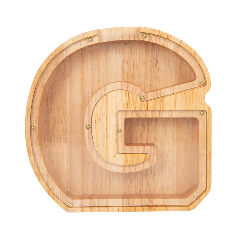 Wooden Letter Piggy Bank