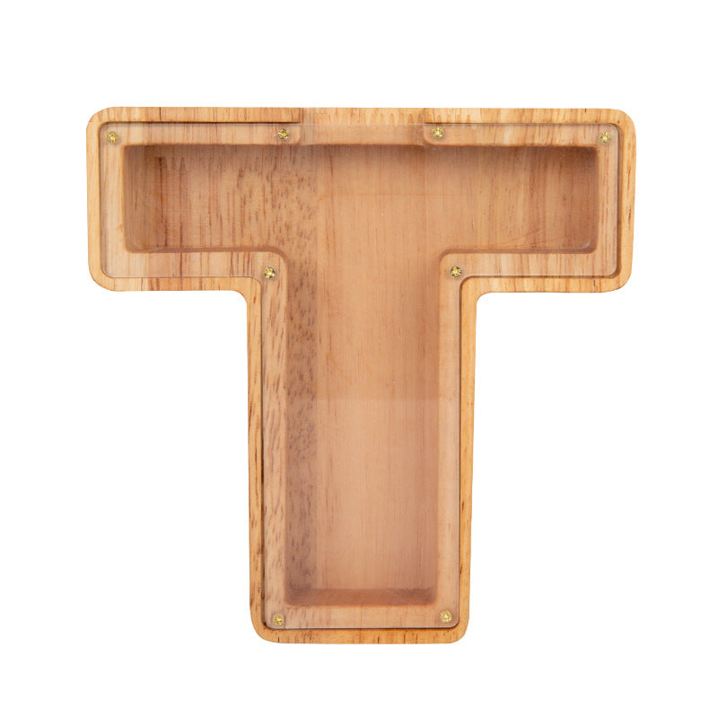 Wooden Letter Piggy Bank