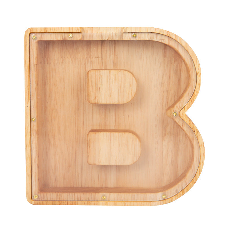 Wooden Letter Piggy Bank