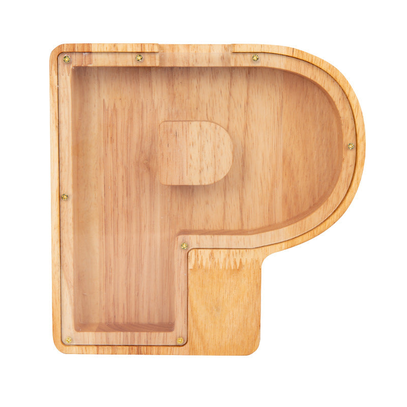 Wooden Letter Piggy Bank