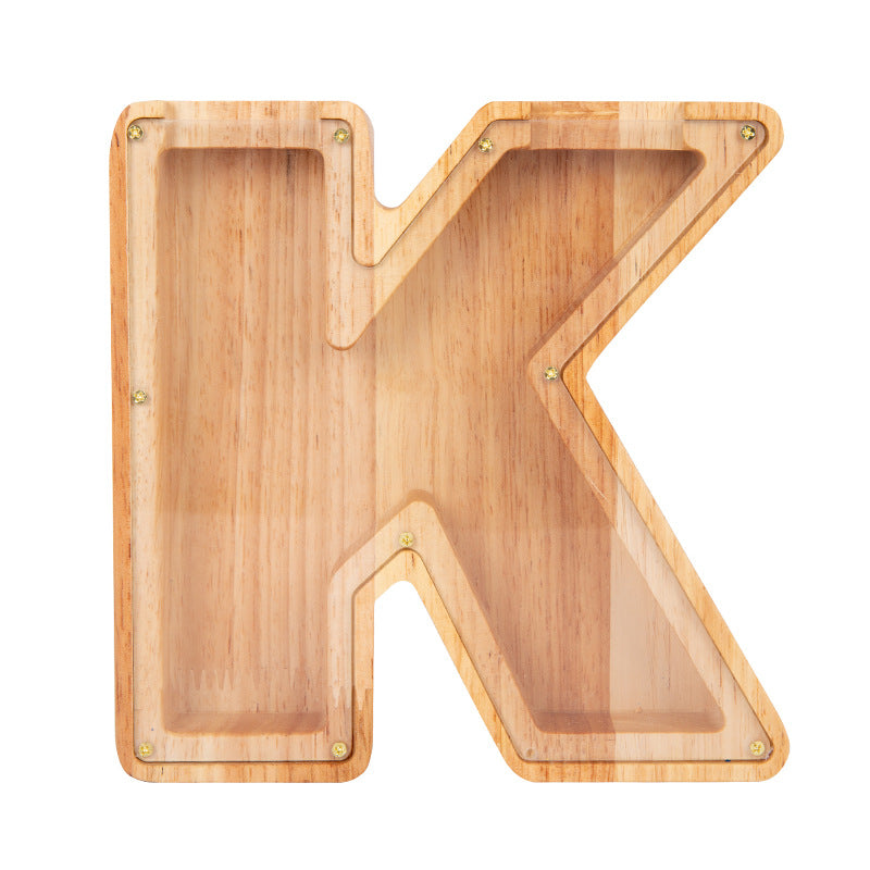 Wooden Letter Piggy Bank