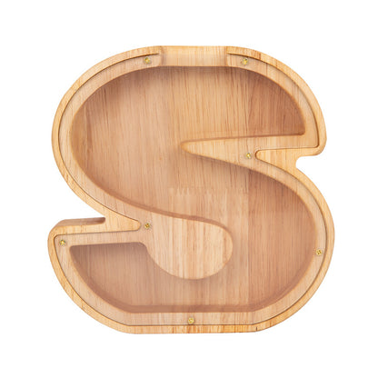 Wooden Letter Piggy Bank