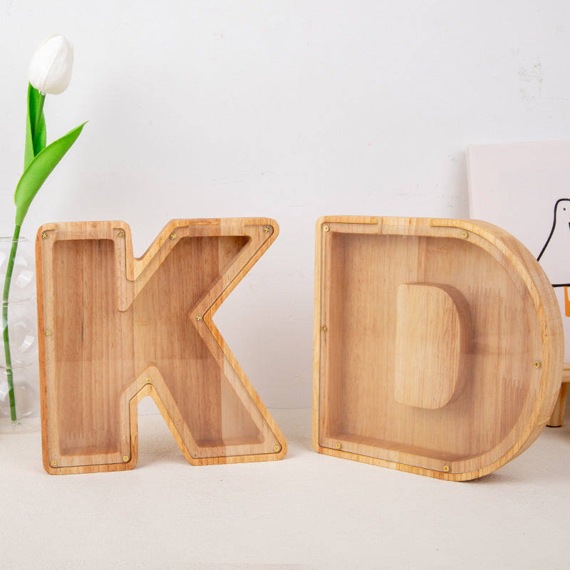 Wooden Letter Piggy Bank