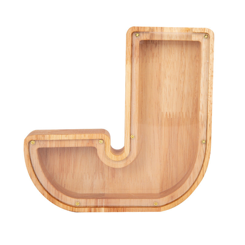 Wooden Letter Piggy Bank